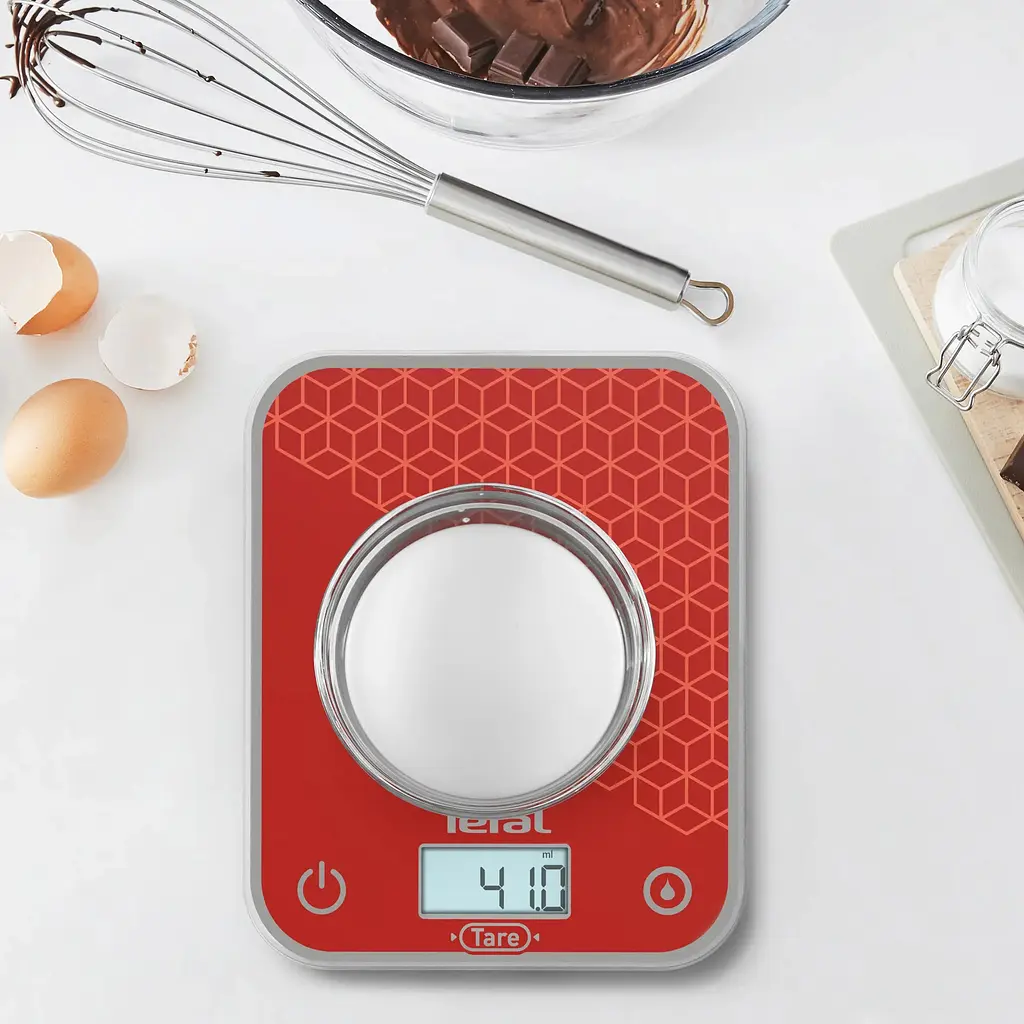 Весы кухонные Tefal Optiss красный 5 кг (BC50D7V0) - фото 7