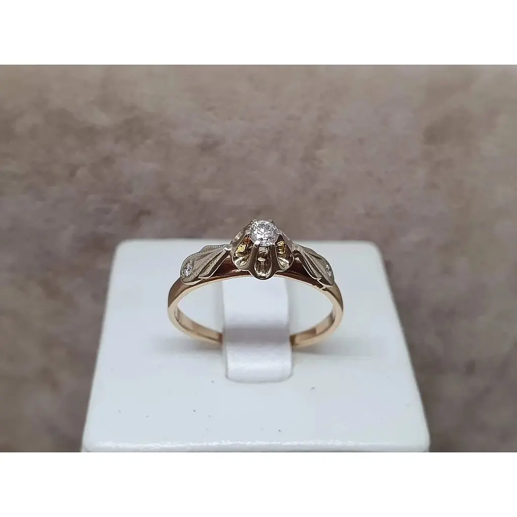 Золоте кільце Гаразд з діамантами. 302007 18 - фото 4