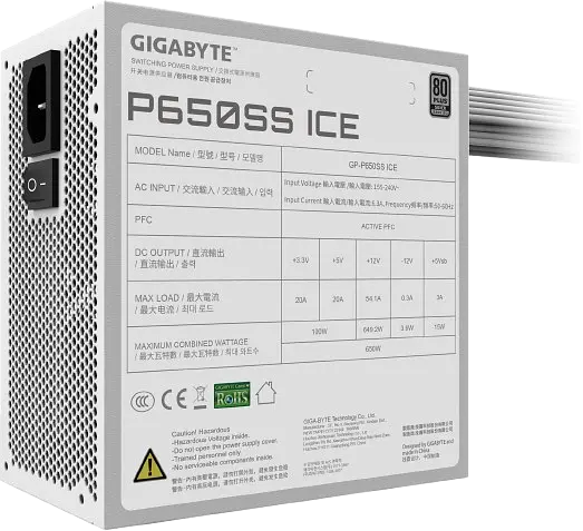Блок живлення Gigabyte GP-P650SS ICE 650W 80+ Silver - фото 4