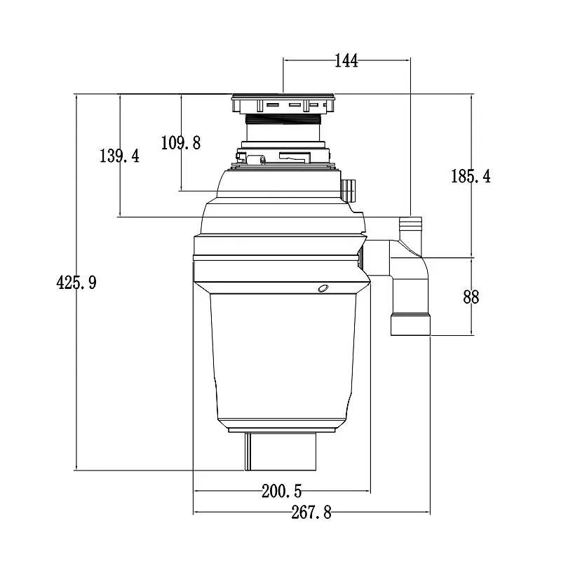 Подрібнювач харчових відходів Mixxus GD-02-0,75 MX1569 - фото 2