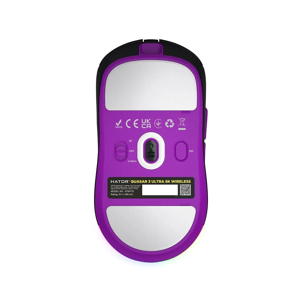 Миша бездротова Hator Quasar 3 Ultra 8K Wireless Чорний (HTM770) - фото 7