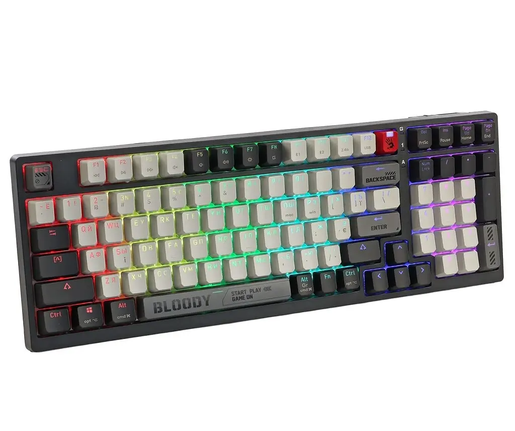 Клавіатура Bloody A4Tech WS98 Grey White (WS98 (Grey)) - фото 2