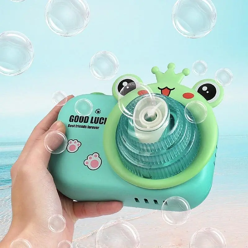 Фотокамера-генератор мильних бульбашок 9996 Children's camera Frog / Green - фото 3