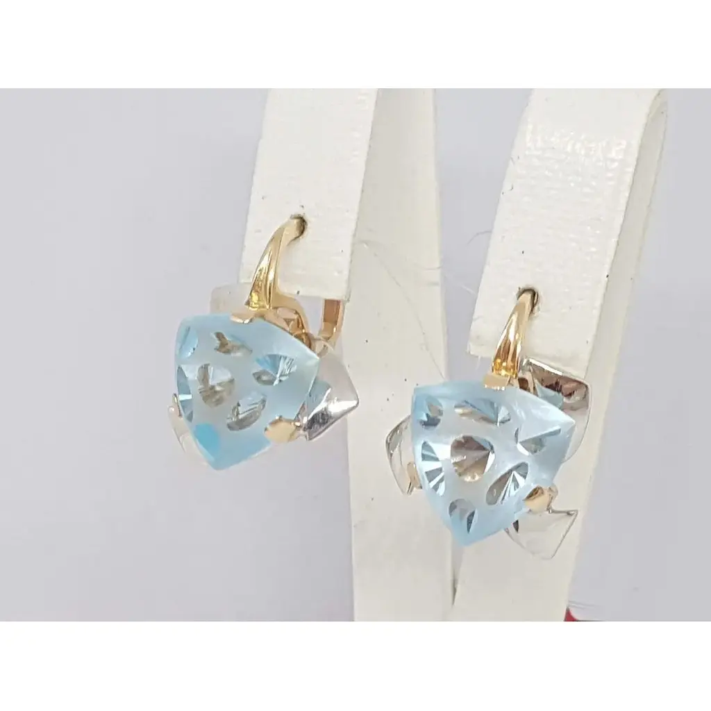 Золоті сережки Qvaliz з топазом. 2В600201536/09 - фото 3