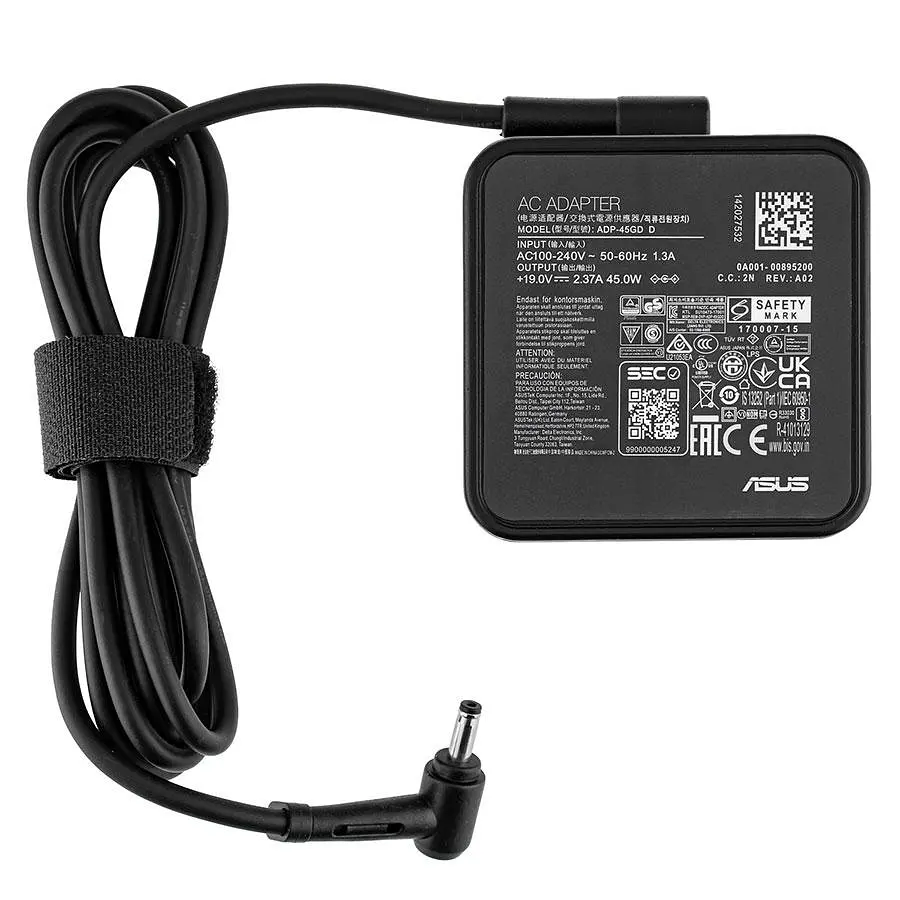 Адаптер для ноутбука Asus 19V 2.37A 45W 4.0*1.35мм L-образный разъем черный квадратный (без кабеля!) - фото 3