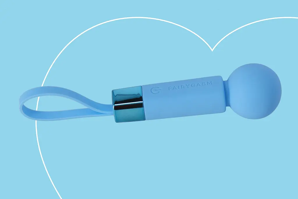 Вібратор FairyGasm Pearlstasy 11 см блакитний - фото 5