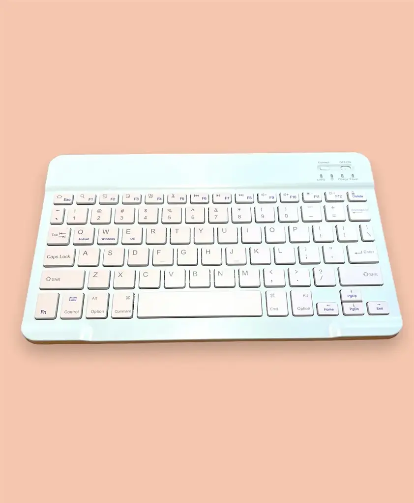 Бездротова клавіатура VHG QS-1010 Wireless Keyboard, White-Pink - фото 2