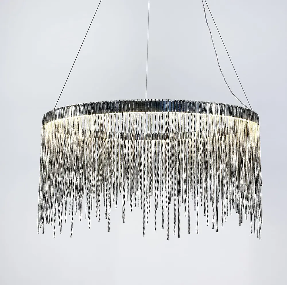 Хромированная люстра с цепочками Ø 60 см Ст. SP 07-600 Line F - фото 2