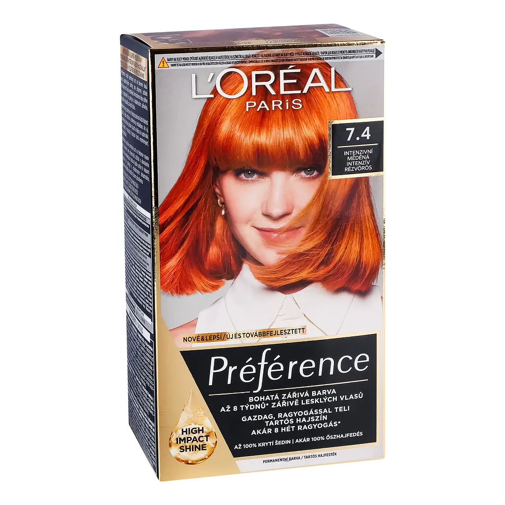 Уценка. Стойкая краска для волос L'Oreal Paris Preference 7.4 Kupferblond 174 мл - фото 2