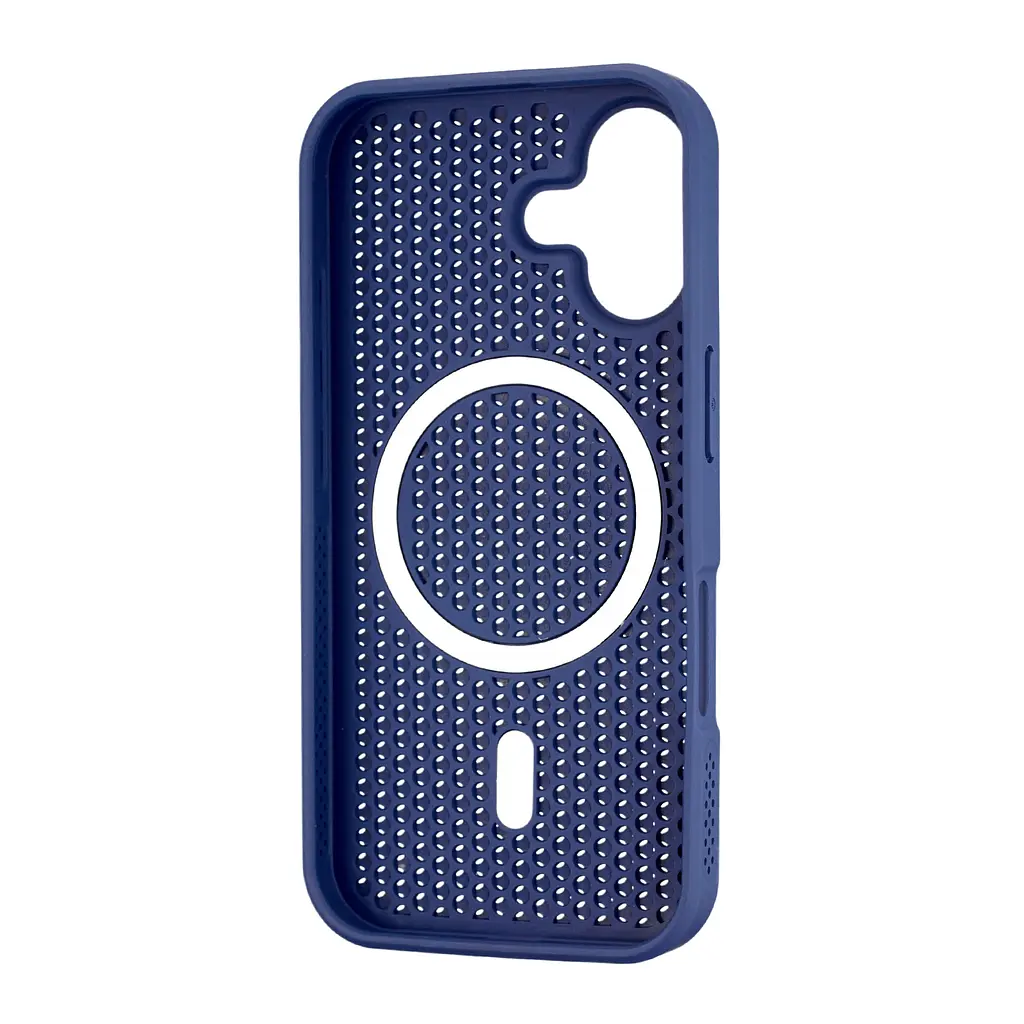 Чохол Silicone Cooling Сase with MagSafe iPhone 16 Dark Blue - фото 3