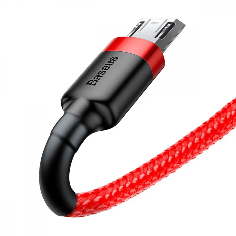 Дата кабель Baseus Cafule USB to MicroUSB Cable 2.4A (1m) (CAMKLF-B) Червоний - фото 2