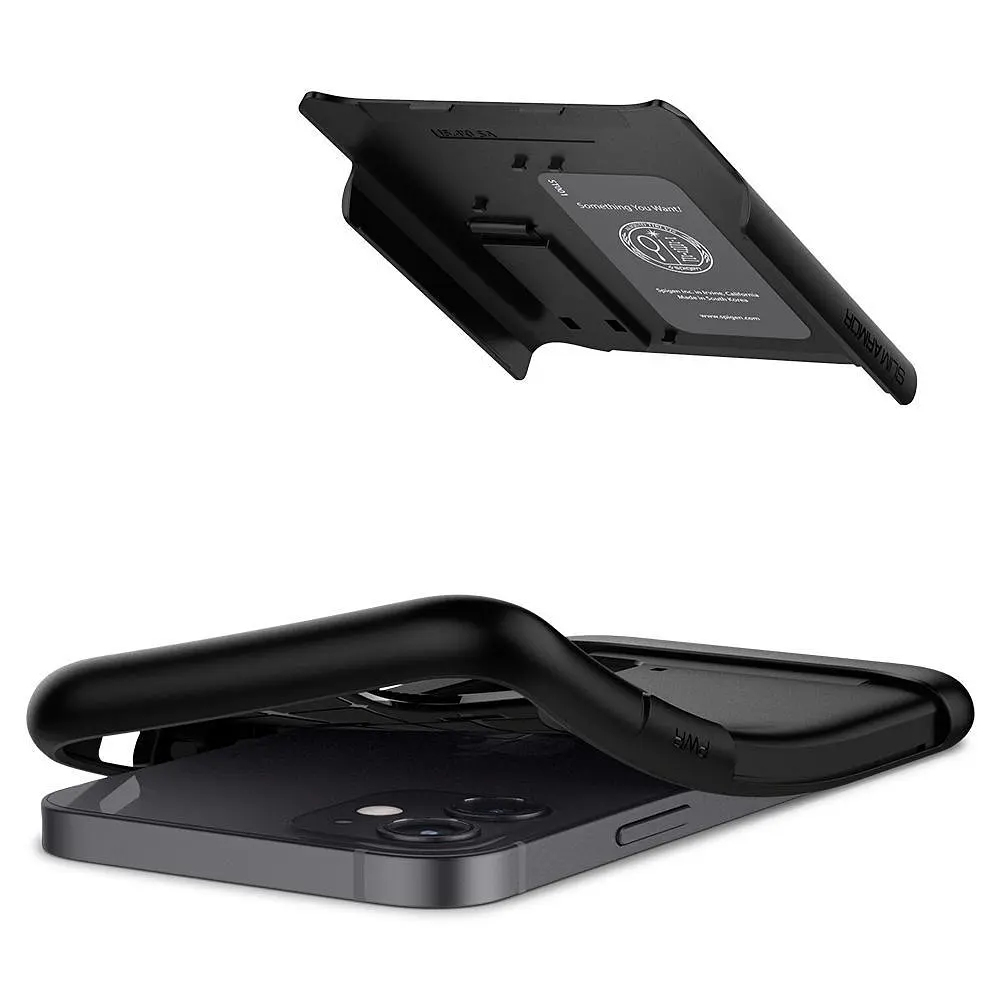 Чохол протиударний із підставкою Spigen Slim Armor ACS01545 для iPhone 12 Mini (5.4") Black - фото 3