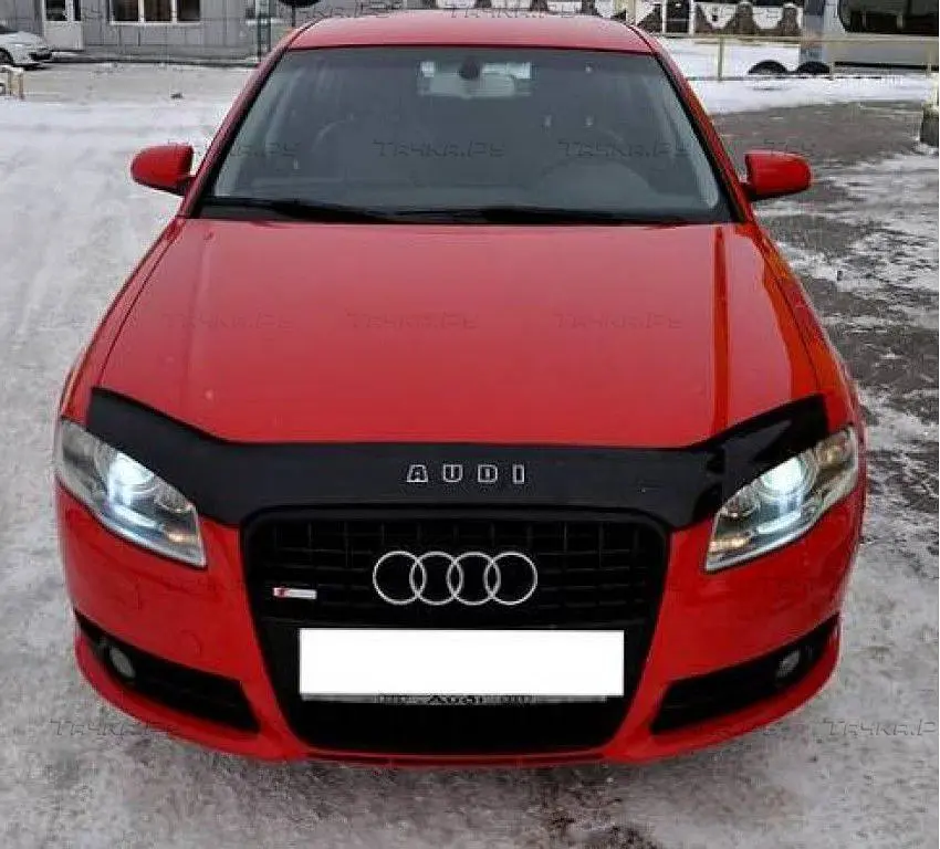 Дефлектор капоту мухобійка для Audi A4 (В7) 2005-2008 Євро Кріплення (Vip Tuning) AD09 - фото 3