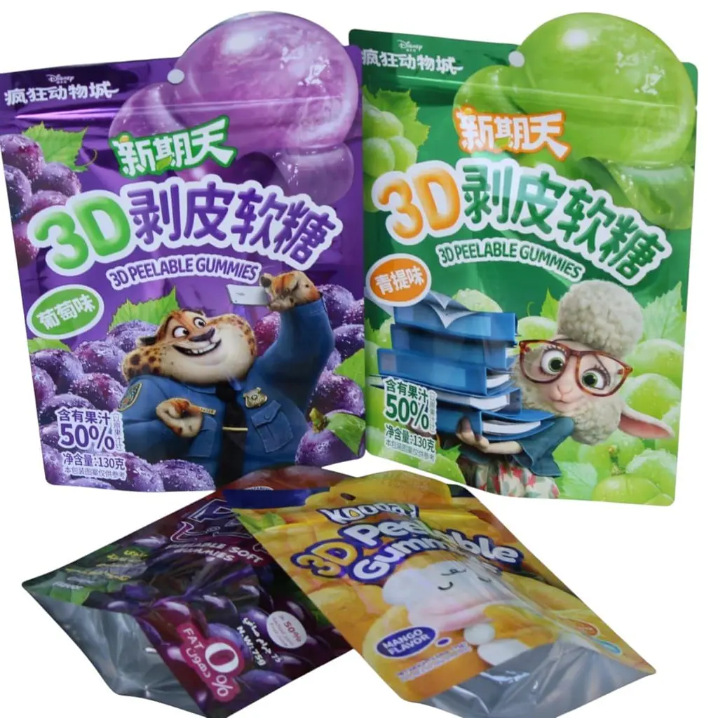 Жувальні цукерки Peelable Gummies 3D Disney Zootopia Grape Candy 75г - фото 7