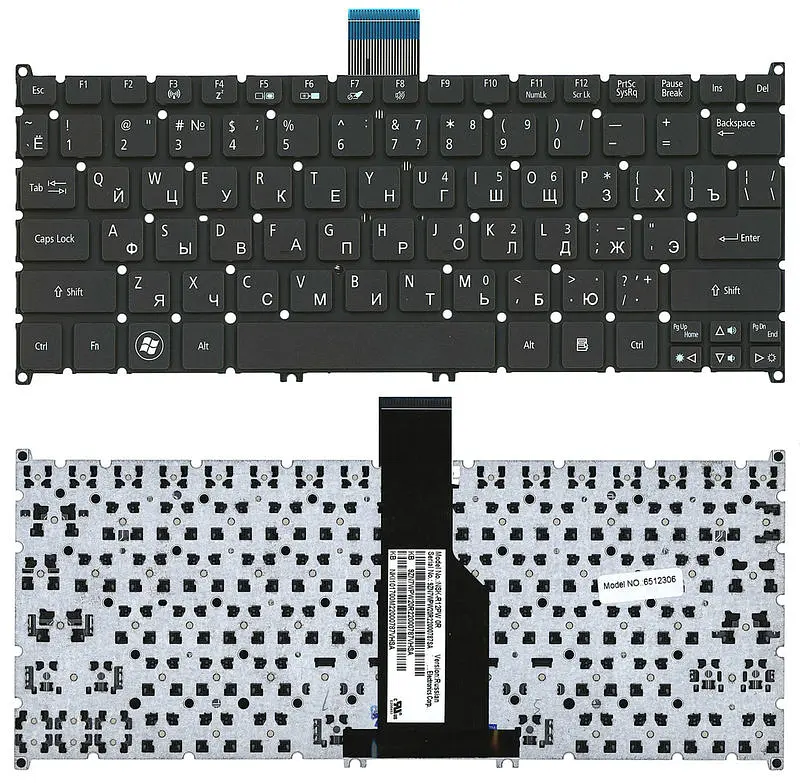 Клавіатура для ноутбука Acer Aspire S3, Aspire One 725 756 AO725 Black, (No Frame) - фото 3