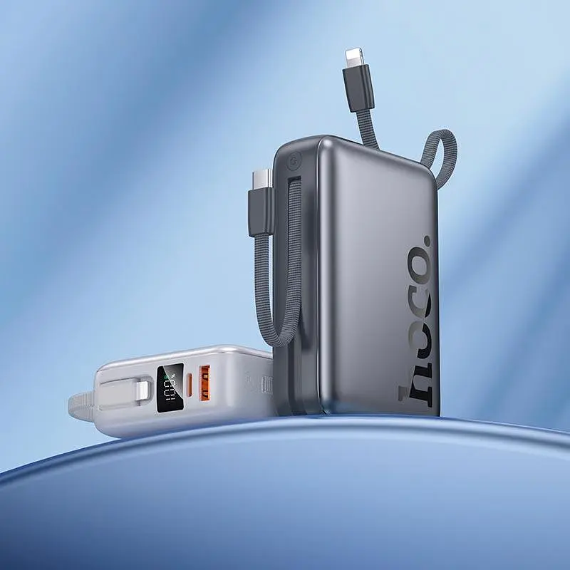 Универсальная мобильная батарея HOCO Eminente Power Bank с IP+C cable Q39 20000mAh |1USB/1Type-C, 22.5W/3A, PD/QC| - фото 2