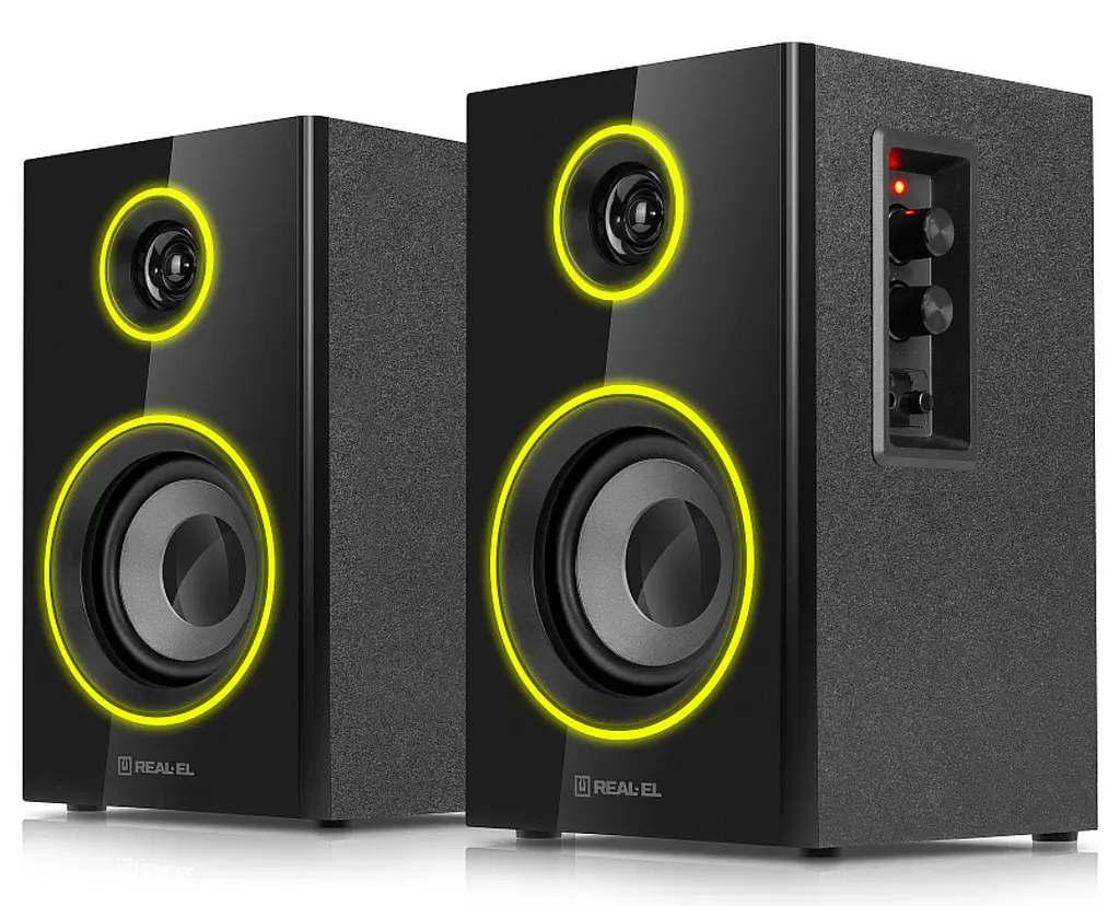 Компьютерные колонки 2.0 REAL-EL RS415 20Вт RGB Bluetooth Black - фото 6