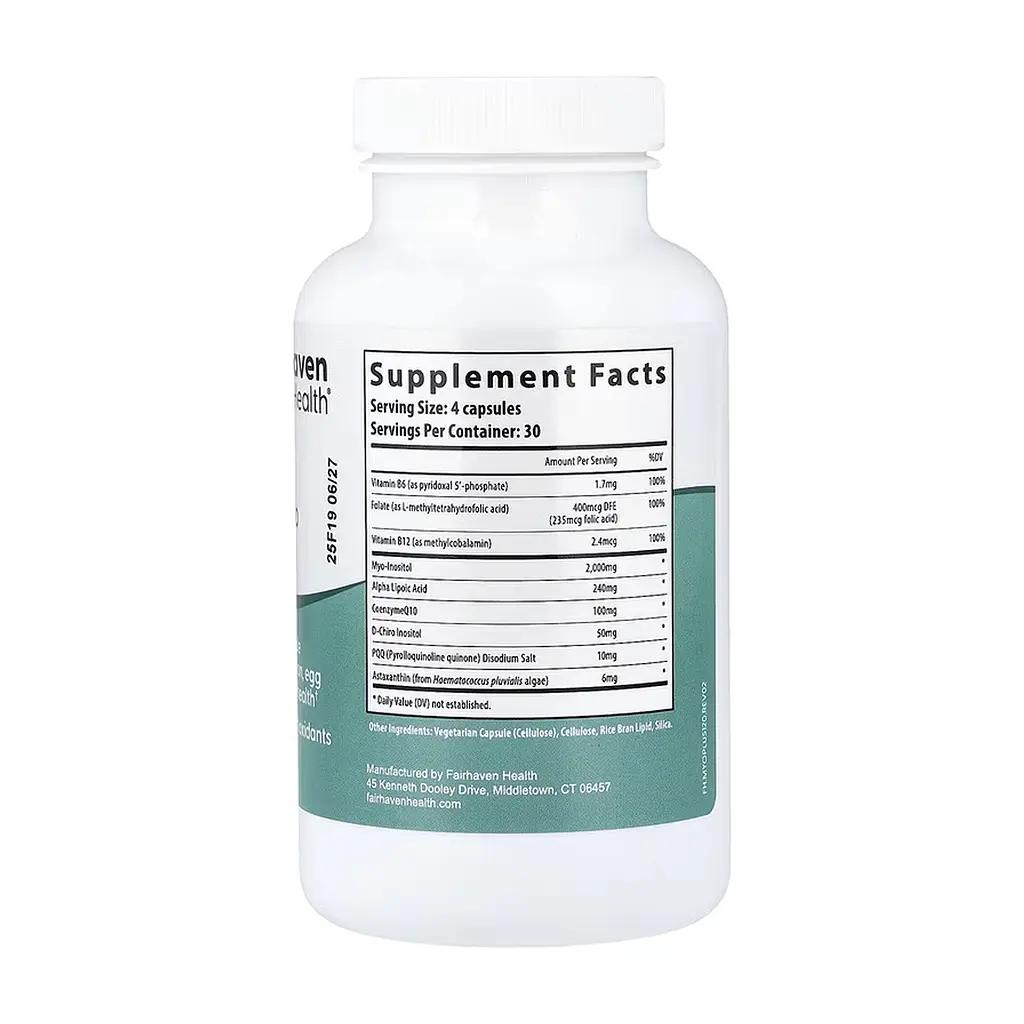 Вітамін B8 Міо Д-хіроінозитол PQQ + Myo + D-Chiro Inositol Plus - 120 капсул - фото 2