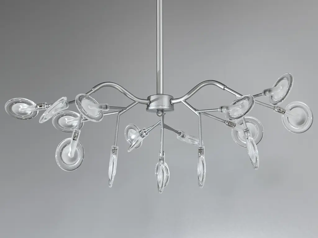 Креативная новинка, люстра "Светлячок", люстра на 18 ламп, хром сатин - фото 3