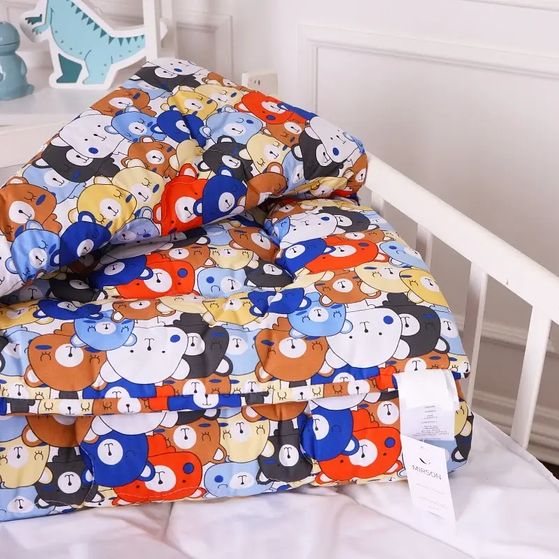 Ковдра MirSon антиалергенна дитяча зима Kids Time 20-0032 Colored bears 110x140 см EcoSilk (2200009663888) - фото 2