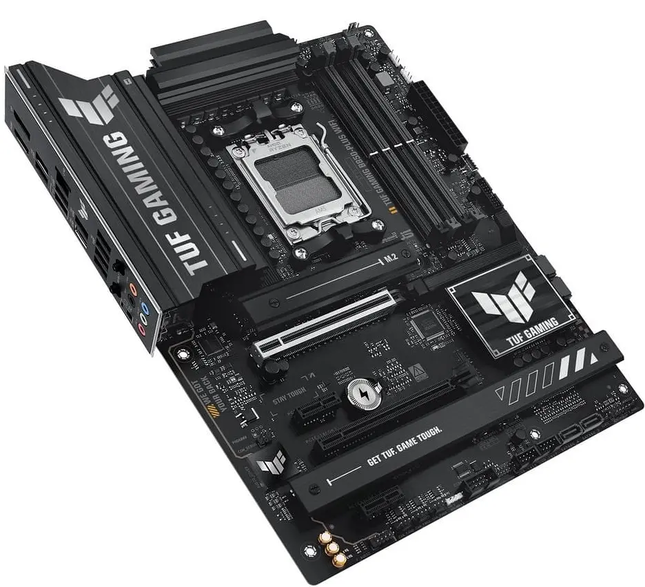 Материнская плата AM5 Asus TUF GAMING B850-PLUS WIFI, B850, 4xDDR5, Int.Video (CPU), 4xSATA3, 3xM.2, 1xPCI-E 5.0 x16, 1xPCI-E 4.0 x16, 2xPCI-E 4.0 x1, ALC1220P, Realtek 2.5Gb, WiFi 7, Bluetooth 5.4, 10xUSB 3.2 / 6xUSB 2.0, HDMI/DP, ATX - фото 6