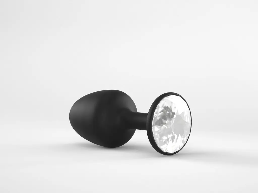 Анальна пробка зі зміщеним центром Marc Dorcel 9.5 см (чорний) - фото 3