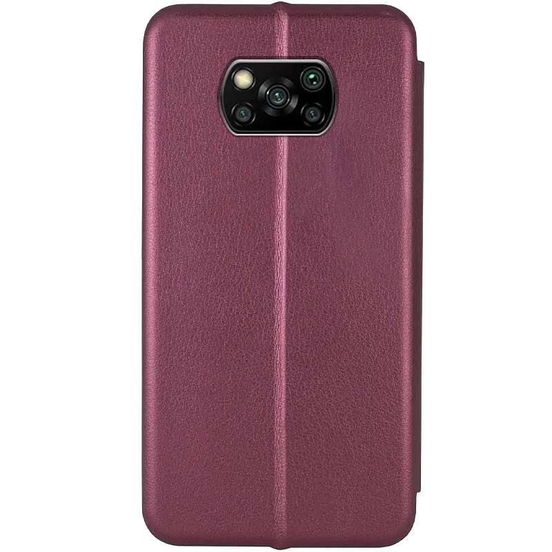 Шкіряний чохол-книжка Classy для Xiaomi Poco X3 NFC / Poco X3 Pro Бордовий - фото 2