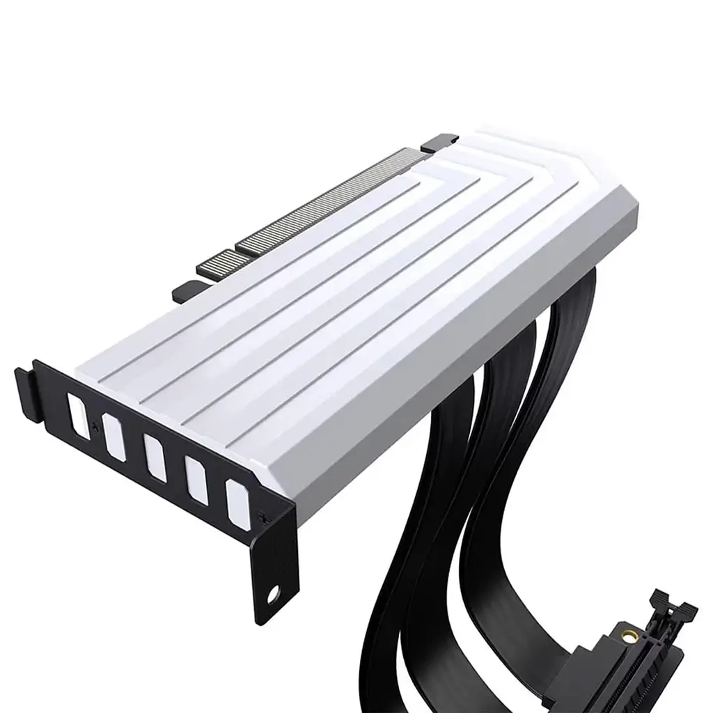 Райзер Hyte PCIE40 4.0 Luxury Riser Cable 200mm White - фото 5