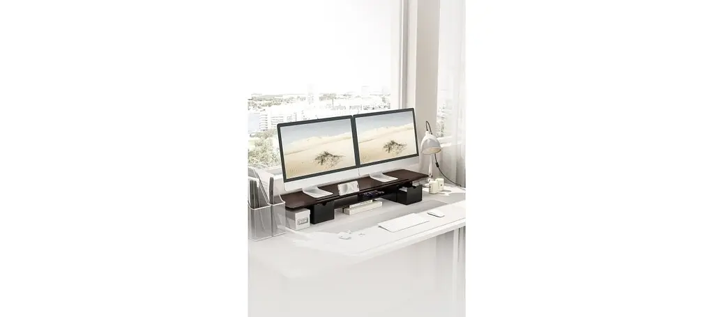 Настольная подставка для монитора Officepro MR177DW Dark Wood/Black (MR177DW) - фото 6
