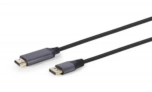 Кабель DisplayPort (M) - HDMI (M), 1.8 м, Black, Cablexpert, 4 K / 60 Гц (CC-DP-HDMI-4 K-6)