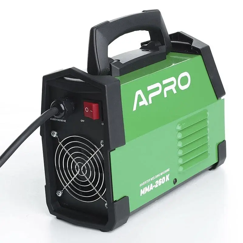 Сварочный аппарат инверторный Apro MMA-260K 4 мм с набором кабелей + пластиковый кейс 30412 - фото 4