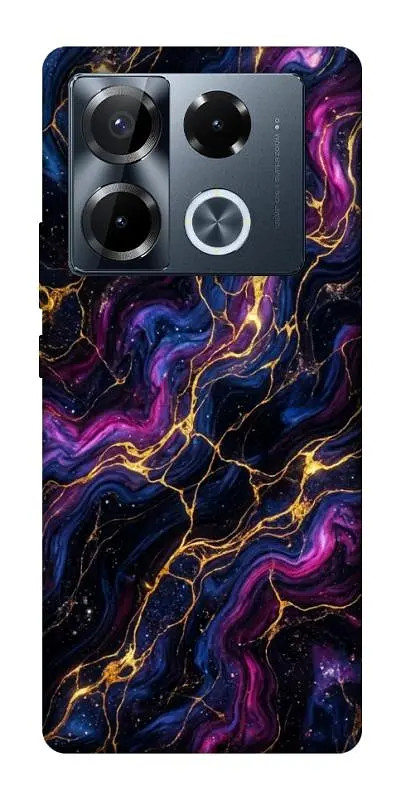 TPU чохол Demsky Purple space marble для Infinix Note 40 Pro 4G