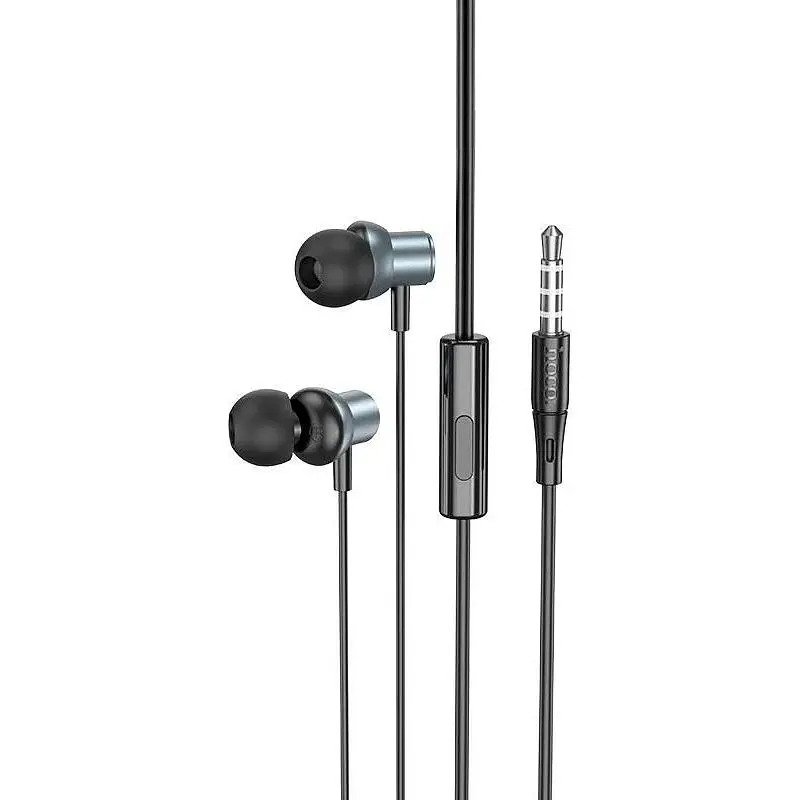 Навушники Hoco M110 Encourage metal universal earphones with mic чорні 6942007602938 - фото 2