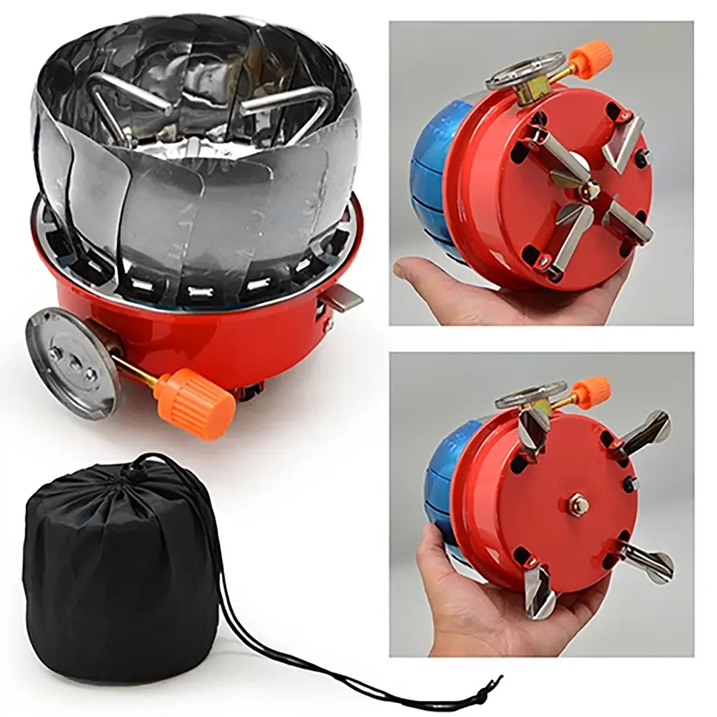 Портативний газовий пальник з вітрозахисним екраном 2.8 кВт VENERA 88351 - фото 2