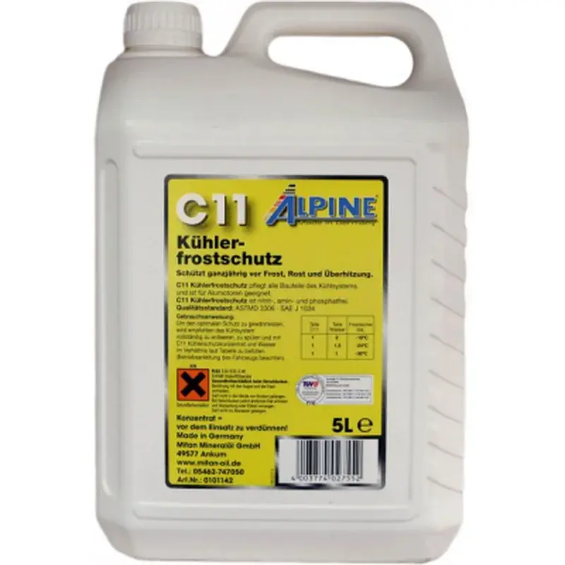 Антифриз Alpine концентрат C11 Кuhlerfrostschutz зелен. 5 л (1145G-5)