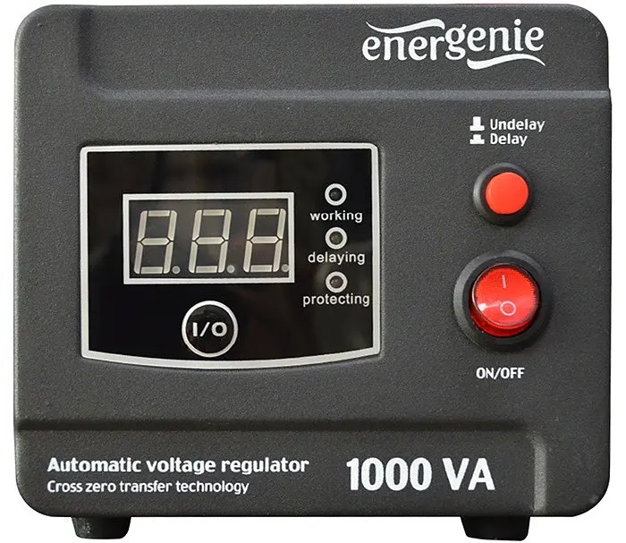 Стабілізатор EnerGenie EG-AVR-D1000-01 регулятор напруги 220 В, 1000 ВА