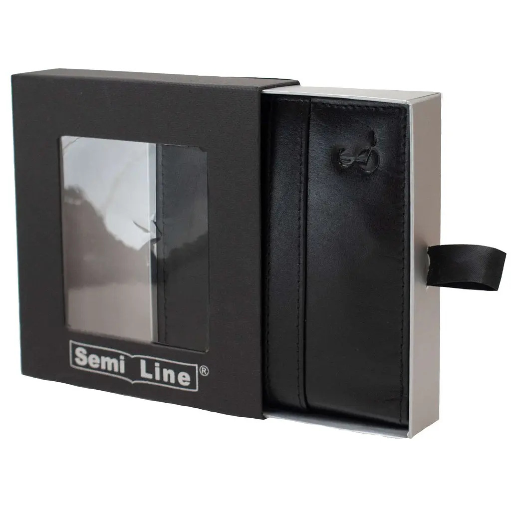 Портмоне чоловіче шкіряне Semi Line RFID Black (P8265-0) - фото 3