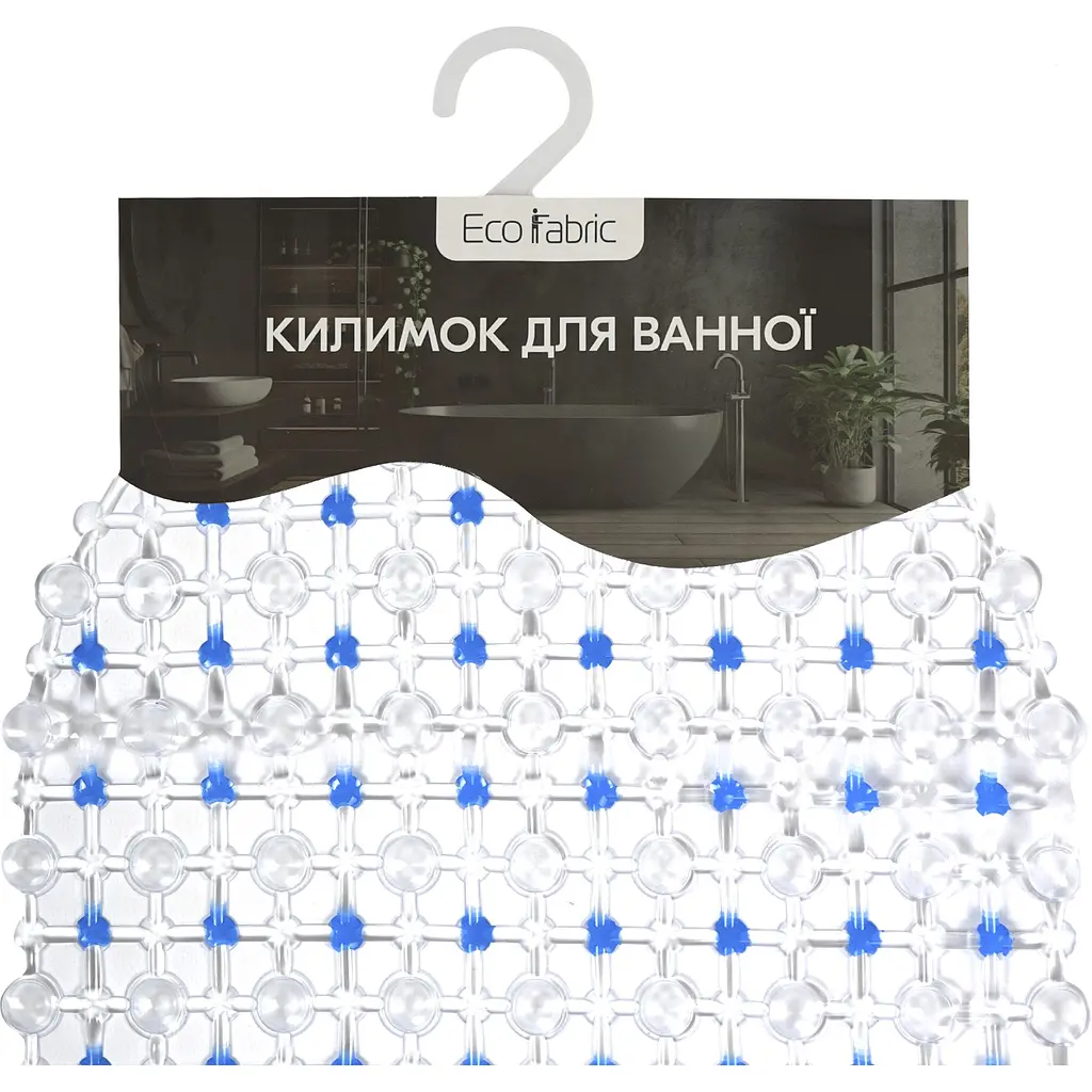Килимок для ванної Eco Fabric Крапка 63х34 см блакитний (6334-004) - фото 5