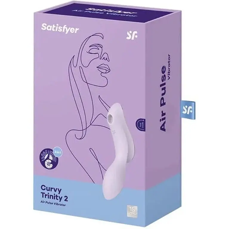 Вакуумний стимулятор із вібрацією Satisfyer Curvy Trinity 2 Фіолетовий - фото 5