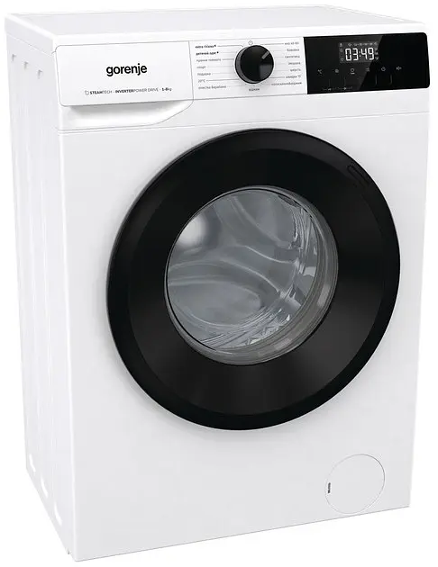Пральна машина Gorenje фронтальна 8 кг 1400 A+++ 55 см дисплей пара інвертор білий - фото 2