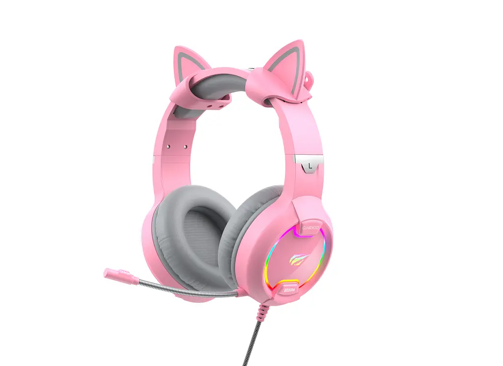 Ігрові навушники з мікрофоном HAVIT HV-H2233d Cat Pink HAVIT (27340-000)
