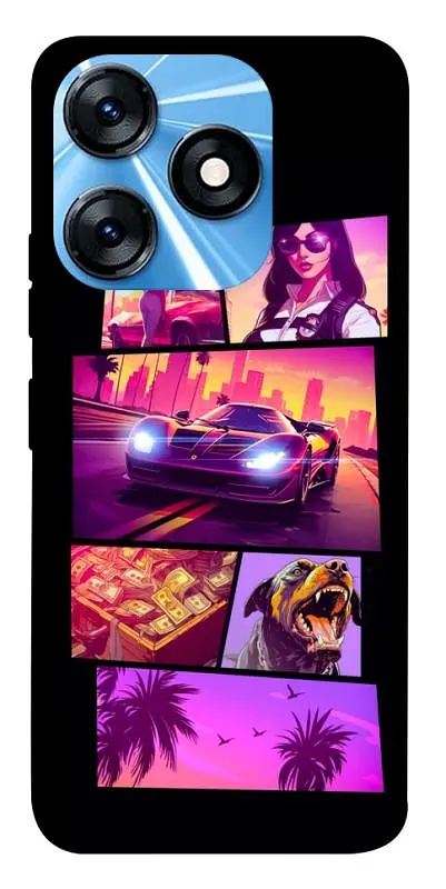 TPU чохол Demsky GTA vibes для TECNO Spark 10 Pro