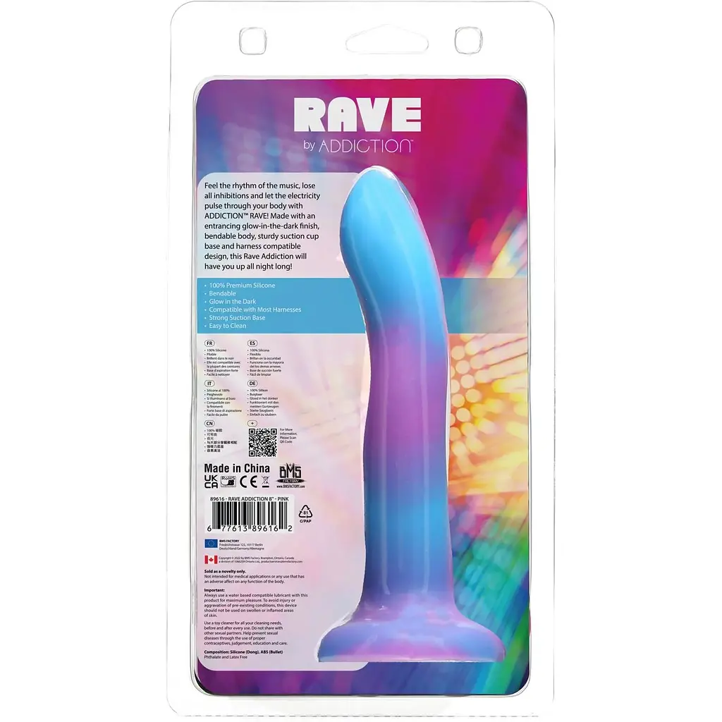 Фалоімітатор Addiction Rave 8, що світиться в темряві - фото 9