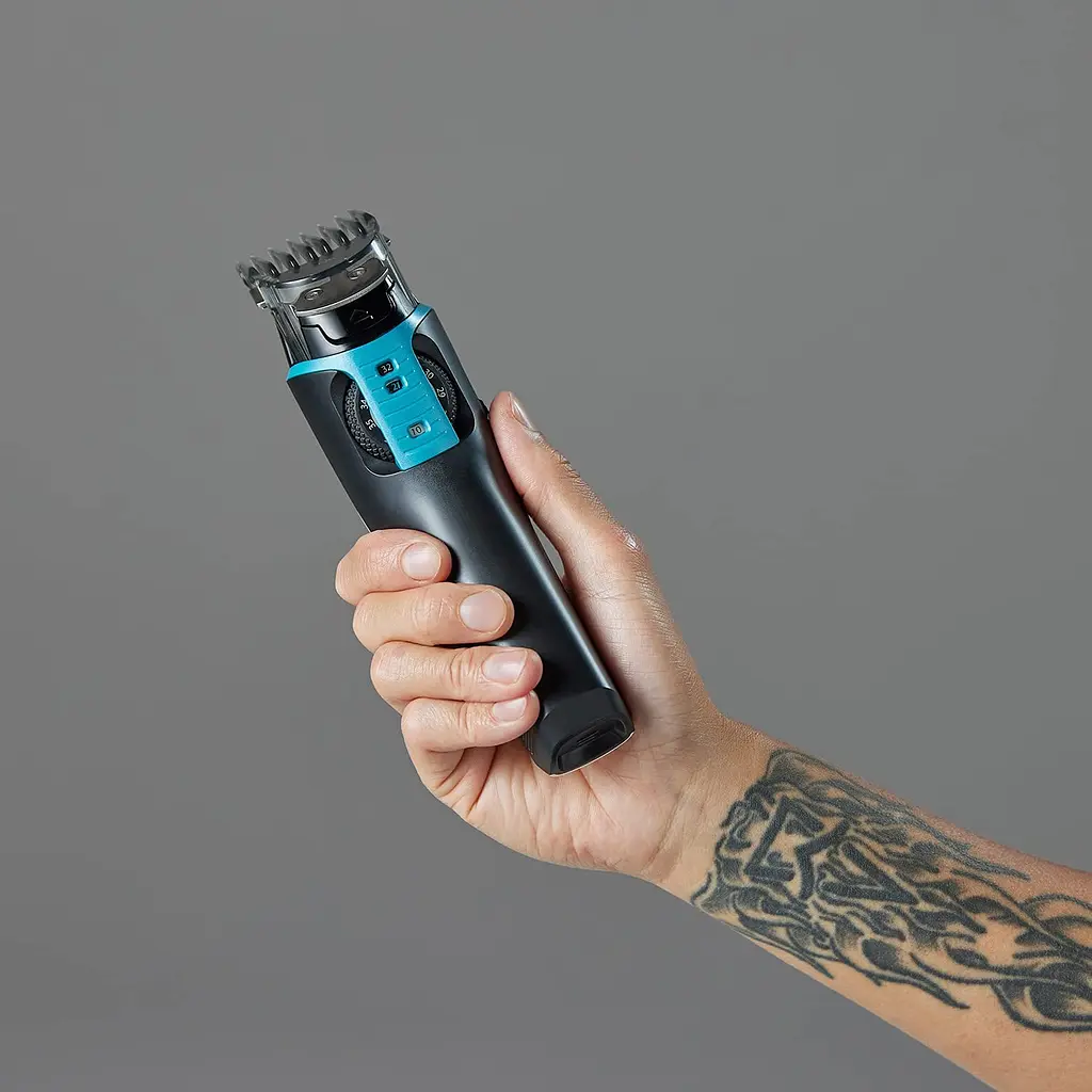 Машинка для стрижки Remington Power X Series X5, мережа+акум., роторний мотор, насадок-4, сталь, чорно-бірюзовий - фото 5
