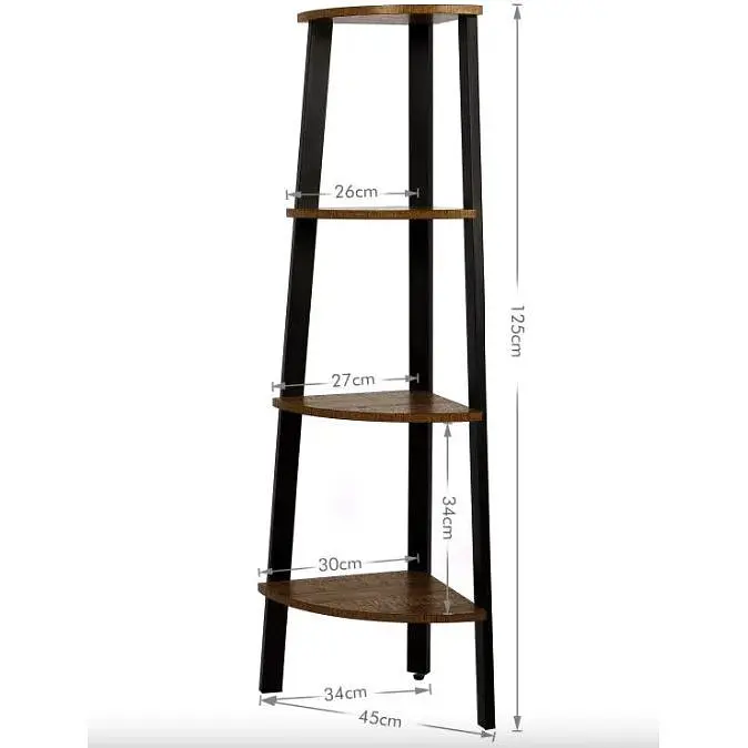 Этажерка Leobert Wooden угловая в стиле Loft  - фото 3