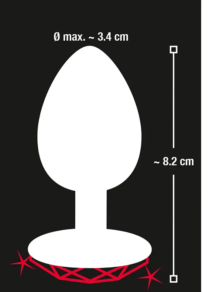 Анальна пробка з кристалом You2Toys 8.2 см (сріблястий) - фото 5