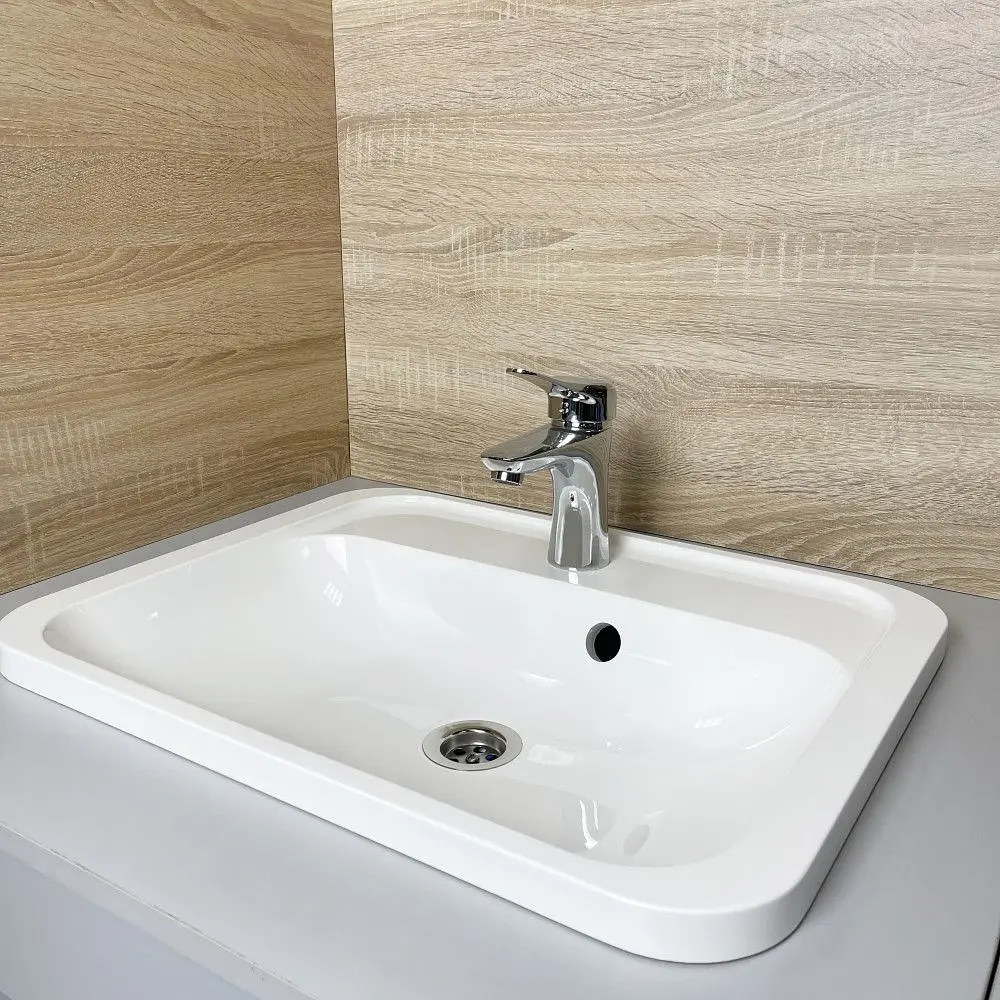 Умивальник врізний Adamant OPTION 550х430 Classic white-01 - фото 3