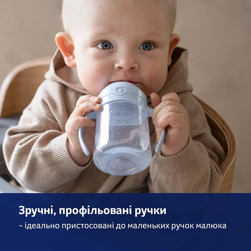 Кружка-непроливайка Моя перша кружка з носиком 150 мл блакитна (35/358) - фото 11