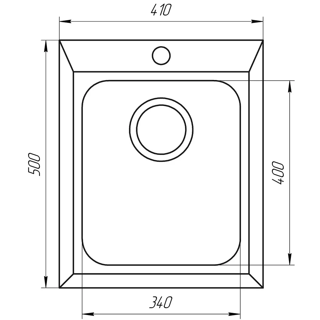Гранитная мойка Globus Lux Lama песчаный 410х500мм-А0004 - фото 5