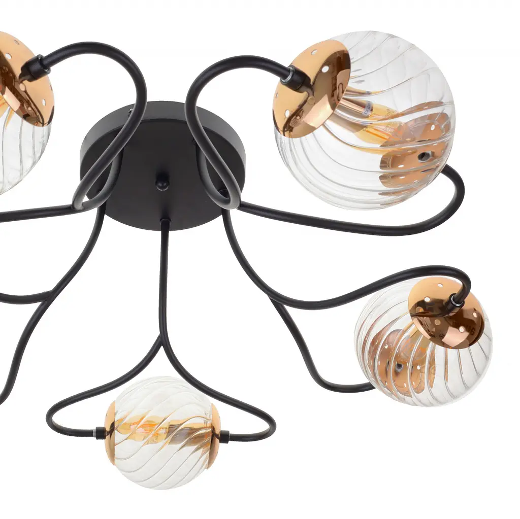 Люстра потолочная Brille в спальню Е14 40W G (BL-801S/5) - фото 4